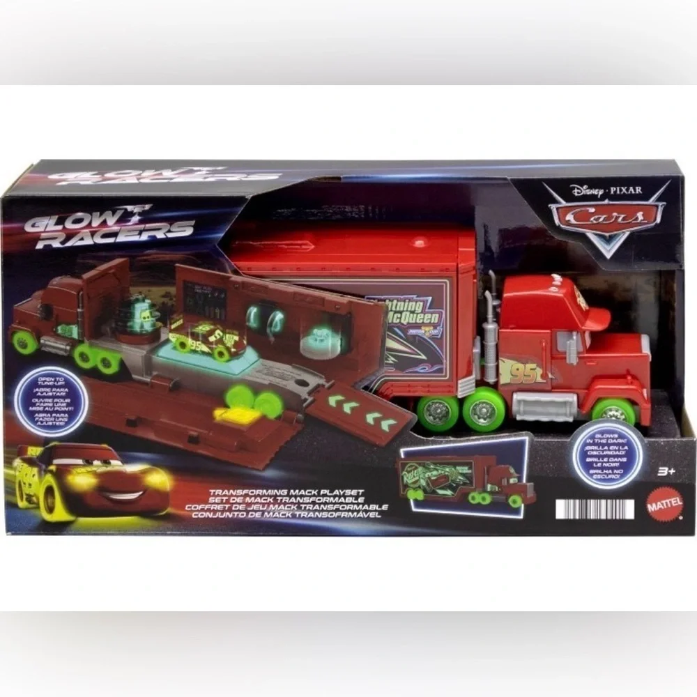 Disney and Pixar Cars Glow Racers Transforming Mack Playset